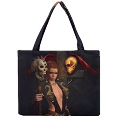 The Dark Side, Women With Skulls In The Night Mini Tote Bag by FantasyWorld7