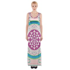 Mandala Design Arts Indian Maxi Thigh Split Dress by Nexatart