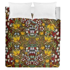 Fantasy Forest And Fantasy Plumeria In Peace Duvet Cover Double Side (queen Size) by pepitasart