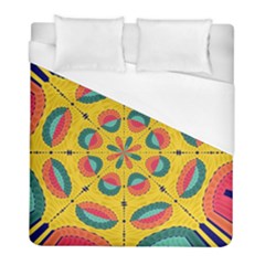 Textured Tropical Mandala Duvet Cover (full/ Double Size) by linceazul