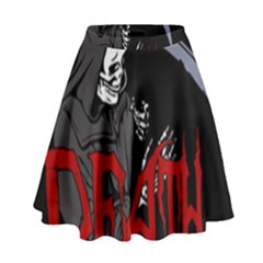 Death - Halloween High Waist Skirt by Valentinaart