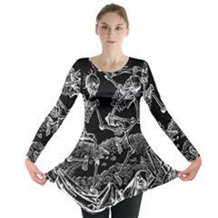 Skeletons - Halloween Long Sleeve Tunic  by Valentinaart