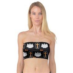 Ghost And Chest Halloween Pattern Bandeau Top by Valentinaart