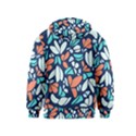 Blue Tossed Flower Floral Kids  Pullover Hoodie View2