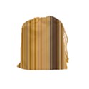 Brown Verticals Lines Stripes Colorful Drawstring Pouches (Large)  View1