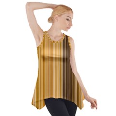 Brown Verticals Lines Stripes Colorful Side Drop Tank Tunic by Mariart