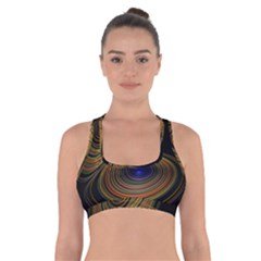 Wondrous Trajectorie Illustrated Line Light Black Cross Back Sports Bra by Mariart