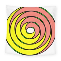 Double Spiral Thick Lines Circle Square Tapestry (large) by Mariart