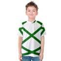 Lissajous Small Green Line Kids  Cotton Tee View1