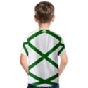 Lissajous Small Green Line Kids  Cotton Tee View2