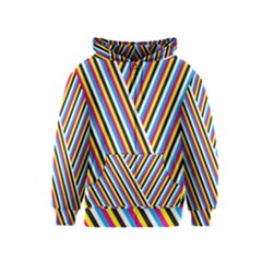 Lines Chevron Yellow Pink Blue Black White Cute Kids  Zipper Hoodie by Mariart