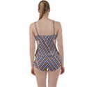 Lines Chevron Yellow Pink Blue Black White Cute Boyleg Tankini Set  View2