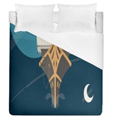 Planetary Resources Exploration Asteroid Mining Social Ship Duvet Cover (queen Size) by Mariart