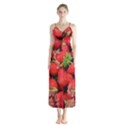 Strawberries Berries Fruit Button Up Chiffon Maxi Dress View1