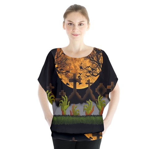 Halloween Zombie Hands Blouse by Valentinaart