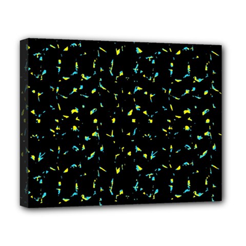 Splatter Abstract Dark Pattern Deluxe Canvas 20  X 16   by dflcprints