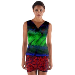 Cells Rainbow Wrap Front Bodycon Dress by Mariart