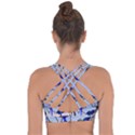 Wonderful Blue  Parrot Looking To The Ocean Cross String Back Sports Bra View2