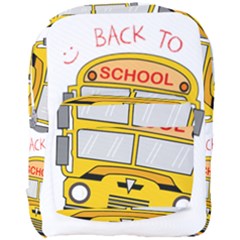 Back To School - School Bus Full Print Backpack by Valentinaart