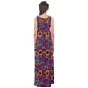 70s pattern Empire Waist Maxi Dress View2