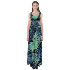 Tropical Pattern Empire Waist Maxi Dress by ValentinaDesign