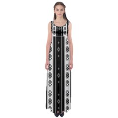 Folklore Pattern Empire Waist Maxi Dress by ValentinaDesign