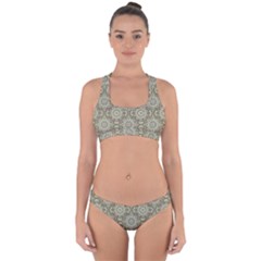 Oriental Pattern Cross Back Hipster Bikini Set by ValentinaDesign