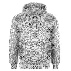 Black Psychedelic Pattern Men s Pullover Hoodie by Mariart