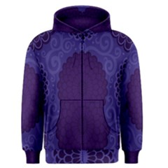 Flower Floral Sunflower Blue Purple Leaf Wave Chevron Beauty Sexy Men s Zipper Hoodie by Mariart