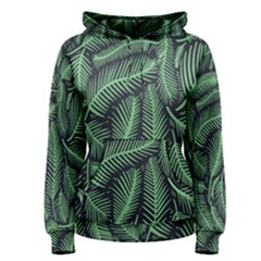 Coconut Leaves Summer Green Women s Pullover Hoodie by Mariart