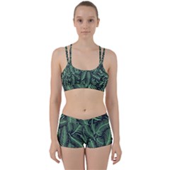 Coconut Leaves Summer Green Women s Sports Set by Mariart