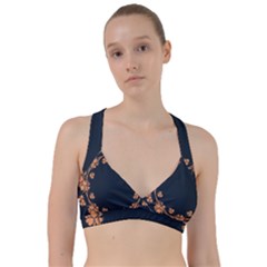 Floral Vintage Royal Frame Pattern Sweetheart Sports Bra by BangZart