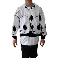 Girl And Panda Hooded Wind Breaker (kids) by Valentinaart