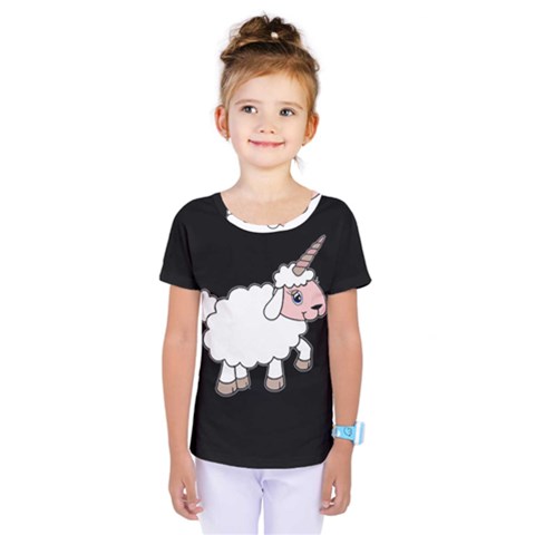 Unicorn Sheep Kids  One Piece Tee by Valentinaart