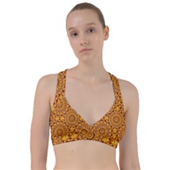 Golden Mandalas Pattern Sweetheart Sports Bra by linceazul