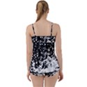 Black And White Splash Texture Babydoll Tankini Set View2