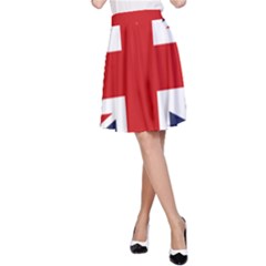 Uk Flag United Kingdom A-line Skirt by Nexatart