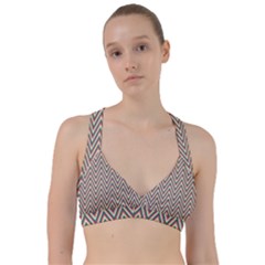 Chevron Retro Pattern Vintage Sweetheart Sports Bra by Nexatart