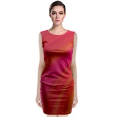 Abstract Red Background Fractal Sleeveless Velvet Midi Dress by Nexatart