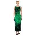 Green Space All Universe Cosmos Galaxy Fitted Maxi Dress View2