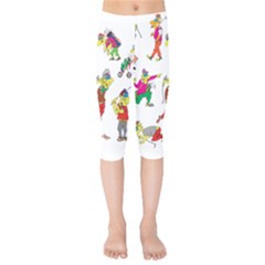 Golfers Athletes Kids  Capri Leggings  by Nexatart