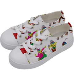 Golfers Athletes Kids  Low Top Canvas Sneakers by Nexatart