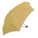 Pale Pumpkin Orange and White Halloween Gingham Check Mini Folding Umbrellas View2