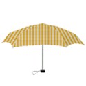 Pale Pumpkin Orange and White Halloween Gingham Check Mini Folding Umbrellas View3