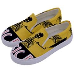 Jurassic Dad Dinosaur Skeleton Funny Birthday Gift Kids  Canvas Slip Ons by PodArtist