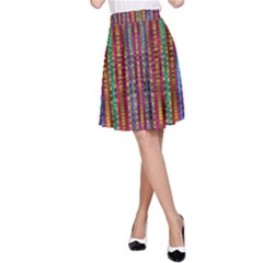 Star Fall In  Retro Peacock Colors A-line Skirt by pepitasart