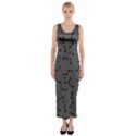 Fish bones pattern Fitted Maxi Dress View1