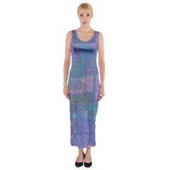 Abstract Art Fitted Maxi Dress by ValentinaDesign