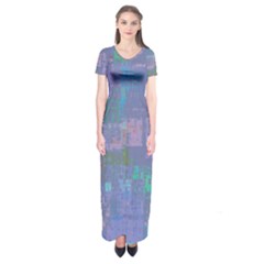 Abstract Art Short Sleeve Maxi Dress by ValentinaDesign