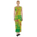 Abstract art Fitted Maxi Dress View2